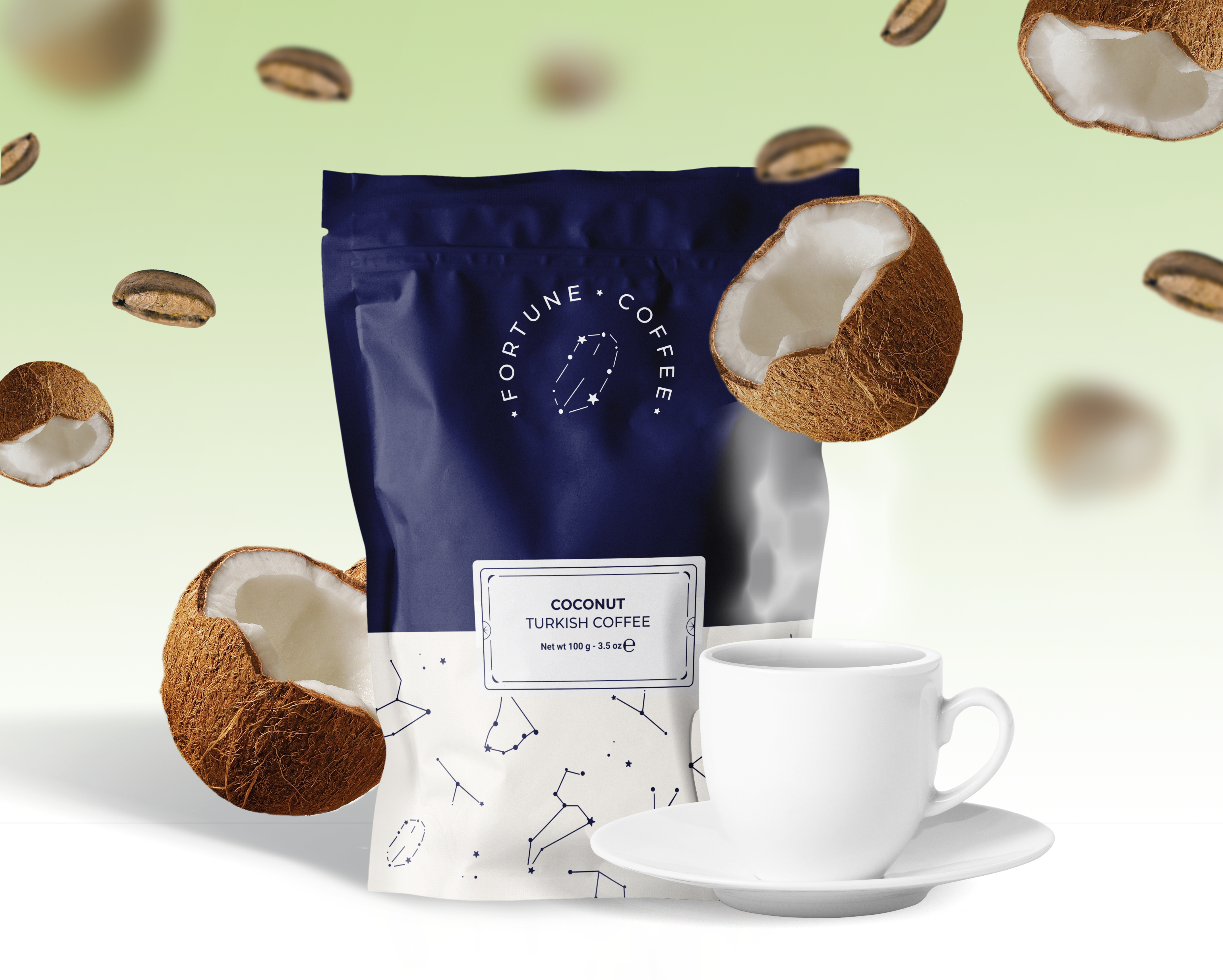 Fortune Coffee coconut flavor product visual