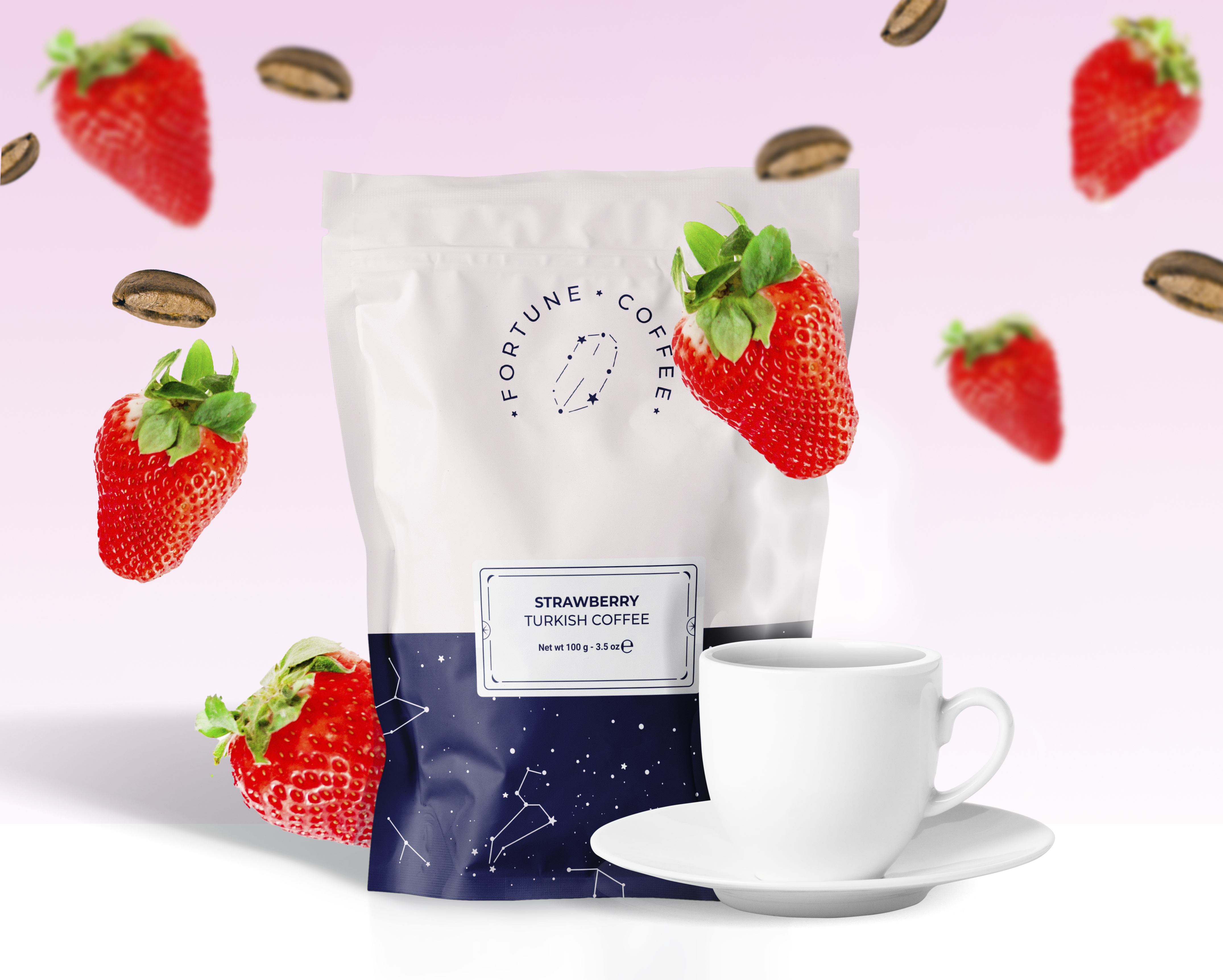 Fortune Coffee strawberry flavor product visual